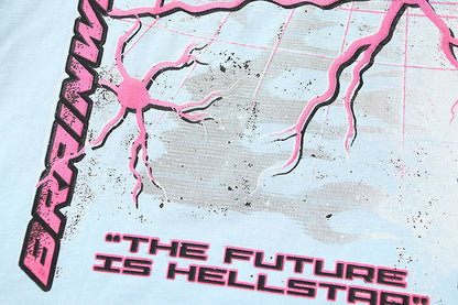 Hellstar Neuron Tour T-Shirt Light Blue Graphic